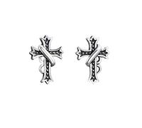 KONFEN Boucles d'oreilles Croix Argent, Boucle d'oreille Croix Femmes Hommes, Boucle d Oreille Petite Earrings for Men Hypoallergénique Anneau Oreille Bijoux Cadeau pour Femmes Filles