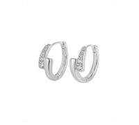 KONFEN Boucles D'Oreilles Femme, Zirconium Polissage Petites Dépareillé Cercle Créoles Irrégulier Piercing Oreille Cartilage Tragus Boucle D'oreille Hypoallergénique Anneaux Piercings Bijoux, Argent
