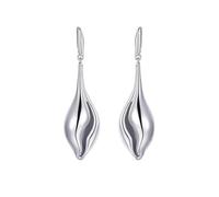KONFEN Boucles d'oreilles Pendante 18K Or, Boucle Goutte d'eau Longue pour Femme, Chunky Goutte d'eau Earrings, Hypoallergénique Anneau Oreille Bijoux Cadeau pour Femmes Filles (Argent)