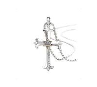 KONFEN Collier Croix Pendentif Homme Femme, Oeil d'horus Croix Chaine 50cm pour Homme, Egyptien Chaîne Croix Hip Hoo Bijoux Cadeau d'anniversaire pour Homme Garçons