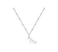 KONFEN Collier Initiale Lettre Acier Inoxydable Femme, 14 Carats Chaine Plaqué Or Réglable, Avec Un Pendentif Lettre M À Cœur Délicat Au Bout, Argent, Cadeau Personnalisé Bijoux Femme