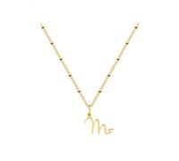 KONFEN Collier Initiale Lettre Acier Inoxydable Femme, 14 Carats Chaine Plaqué Or Réglable, Avec Un Pendentif Lettre M À Cœur Délicat Au Bout, Or, Cadeau Personnalisé Bijoux Femme
