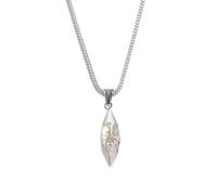 KONFEN Collier Pendentif Pierre de Vœux Pour Homme, Pendentif Pierre de Vœux Avec Chaîne, Classique Vintage, Cadeau D'Anniversaire/NoëL/Pâques/Grandeur, Argent/Gris, Acier Titane + Alliage