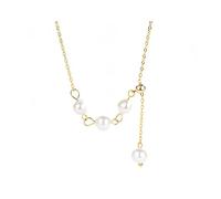 KONFEN Collier Perle, Collier Pendentif Plaqué, Collier en Y Bijoux Collier pour Femme Fille Ado Maman Petite Amie Épouse, Cadeau de Saint-Valentin (Or)