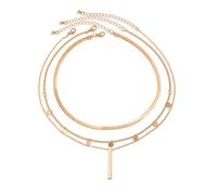 KONFEN Colliers Boho superposés pour femmes, collier ras du cou à pendentifs géométriques uniques, chaîne vintage étoile/fleur/coeur, cadeau bijou pour amoureuse (4 modèles, doré/argenté)