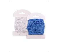 KONFEN Filet De Pêche Décoratif 13cm X 1m Beige Et Bleu Décoration Marine Méditerranée Corde Coton Lin Épais Pour Mur Photo Fond Plage Theme Nautique Maison