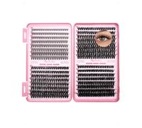 KONFEN Kit Extension Professionnelle 640 Cluster Lashes 32 Rangées Faux Cils Naturel Volume Russe Pose 3 Secondes Mixte 20P, 30P, 40P et 50P Longue Durée Débutant Complet