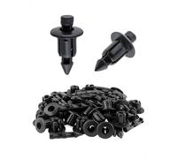 KONFEN Lot de 100 Pièces 6MM Clips de Carénage Rivet en Plastique, Clips Fixation Panneau Garniture Voiture Moto Vélo Universelles, Fixations Pare-Chocs Porte Fender Push Attaches Pièces Remplacement