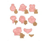 KONFEN Lot de 8 Emporte Pièces 3D Plastique Biscuit Moule, Pour la Saint-Valentin, formes biscuits l'anniversaire, emporte-pièce à fondant Pâtisserie et les Desserts, Huit variétés