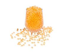 KONFEN Perles d'eau, env. 20000 Perle d'Eau Orange Bille d'eau, 7-8mm Perle Eau Water Beads Décoration 100g pour Vase Decoratif, Billes Hydrogel (Orange)