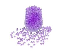 KONFEN Perles d'eau, env. 20000 Perle d'Eau Violet Bille d'eau, 7-8mm Perle Eau Water Beads Décoration 100g pour Vase Decoratif, Billes Hydrogel (Violet)