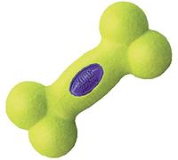 KONG - AirDog Squeaker Bone - Jouet couineur rebondissant en feutre à rapporter, Matériau de Balle de Tennis - Pour Chien Taille Moyenne