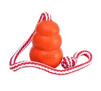 KONG Aqua Floating Fetch Toy - Jouet pour Chien pour l'eau, Le Jeu et Le Dressage - avec Intérieur en Mousse et Corde à Lancer - pour Chiens de Taille Moyenne - Orange