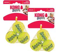 KONG - Balle couinante - Balle de tennis couinante pour chien de qualité supérieure, doux pour les dents (petit (lot de 6))