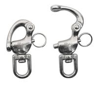 KONG Carabiner en acier inoxydable AISI 316, Forme D, Argenté, Fermoir rapide, pour Navigation et Escalade