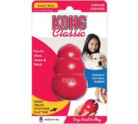 KONG Classic S, rouge - Jouet à mâcher en caoutchouc naturel pour chiens