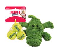 Kong Cozie Ali Alligator & Squeakair Balls (3 pack) - Toys Fetch & Chew pour le plaisir pour le plaisir - Alligator de jouets doux pour le jeu in