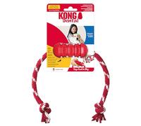 KONG Dental with Rope - pour Soins Dentaires pour Chien - Jouet À Mâcher Remplissable - Nettoie Les Dents Et Les Gencives - pour Petits Chiens