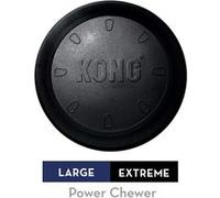 KONG - Extreme Flyer - Jouet en Caoutchouc Flexible pour mâchoires puissantes, Noir - pour Grands Chiens G