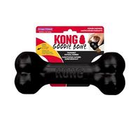 KONG - Extreme Goodie Bone Os pour chien en caoutchouc naturel le plus durable pour les mâcheurs puissants - Noir - pour chiens de très grande taille