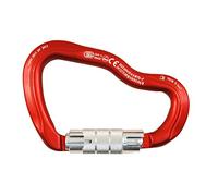 Kong Ferrata, Mousqueton en Alliage léger/Gaine Twist Lock/Grande Ouverture Unisexe pour Adulte, Rouge/Brillant/Brillant