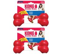 KONG Goodie Bone - Os distributeurs de friandises en caoutchouc naturel - Rouge - Pour grands chiens (lot de 2)