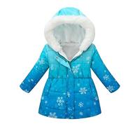 KONG JIMFAN Manteaux d'hiver pour filles,doudounes matelassées avec manteaux chauds et rembourrés,parkas à capuche,doudounes épaisses,vêtements d'extérieur légers et coupe-vent pour enfants