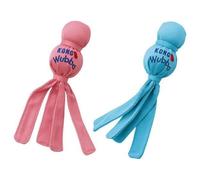 KONG Jouet à lancer et rapporter en tissu résistant Wubba Puppy - Couleur aléatoire - Avec 2 balles - Pour chiot