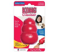 KONG Jouet à mâcher rebondissant en caoutchouc naturel Classic Medium - Rouge - Pour chien
