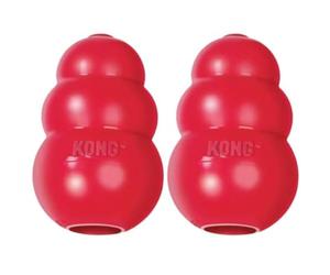 Kong King Lot de 2 jouets classiques pour chien Rouge Taille XXL
