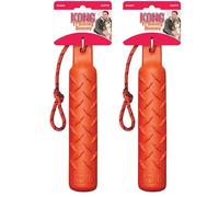 KONG Lot de 2 jouets de dressage pour chien en corde - Jouet flottant durable pour rapporter et dresser - Orange Taille L