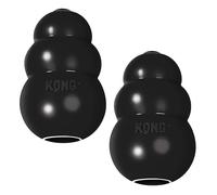 KONG Lot de 2 jouets extrêmes pour chien - Jouet à rapporter et à mâcher - Capacités de remplissage de friandises et rebond erratique pour une durée de jeu prolongée. Matériau en caoutchouc naturel le