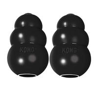 KONG Lot de 2 jouets extrêmes pour chien - Jouet à rapporter et à mâcher - Capacités de remplissage de friandises et rebond erratique pour une durée de jeu prolongée - Matériau en caoutchouc naturel