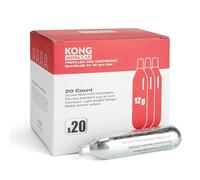 KONG MING CAR Cartouches CO2, Bouteille de gaz CO2 Haute pureté avec boîtier en Acier, sans Huile & Conception Anti-Fuite pour appareils pneumatiques & Accessoires (12g20pcs)