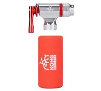 KONG MING CAR Tête de valve de gonflage CO2 pour vélos, compatible avec valves Presta et Schrader, tête de pompe en aluminium CNC pour route et VTT