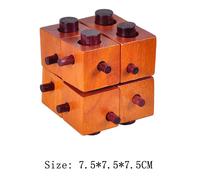Kong Ming-Casse-Tête 3d En Bois,Lu Ban Lock,Iq,Puzzle Intelligent,Montessori Dos Toys - Type Pf140-065
