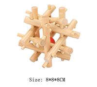 Kong Ming-Casse-Tête 3d En Bois,Lu Ban Lock,Iq,Puzzle Intelligent,Montessori Dos Toys - Type Yb055-035