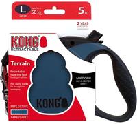 Kong - Retractable Leash Terrain L 5m Tape Blue Max 50kg - (608.1116)