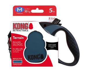 Kong - Retractable Leash Terrain M 5m Tape Blue Max 30kg - (608.1114)