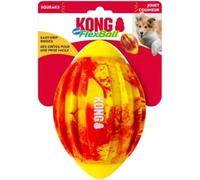 Kong Sport FlexBall - Jouet Durable et rebondissant avec couineurs et Nervures faciles à saisir pour Chiens (Moyen (Football))