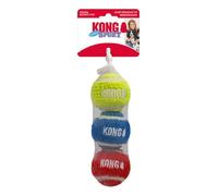 KONG Sport Softies Balles de tennis recouvertes de polaire Sherpa - Jouet silencieux qui couine pour chien (taille M)