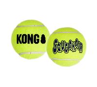 KONG - Squeakair Ball - Balle de tennis couineuse, n'abîme pas les dents - Pour Chien Grande Taille