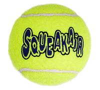 KONG - Squeakair Ball - Balle de tennis couineuse, n'abîme pas les dents - Pour Chien Taille Moyenne