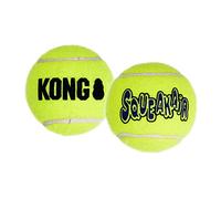 KONG - Squeakair Ball - Balle de tennis couineuse, n'abîme pas les dents - Pour Chien Très Grande Taille