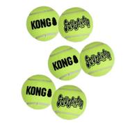 KONG - Squeakair Balls - Balle de Tennis couineuse, n'abîme Pas Les Dents - pour Chien Taille Moyenne (6 Paquets)