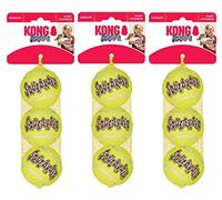 Kong Squeakair Lot de 9 balles de Tennis pour Chien Taille M