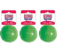 Kong Squeezz Ball Lot de 3 balles pour Chien Assortiment de Taille Moyenne 6,3 cm de diamètre