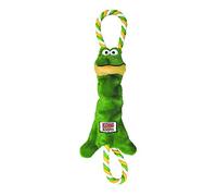 KONG - Tugger Knots Frog - Jouet de traction, rembourrage minimal et boucles - Pour Chien Petit/Moyen