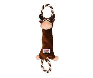 Kong - Tugger Knots Moose - Jouet de Traction, Rembourrage Minimal et Boucles - pour Chien Moyen/Grande