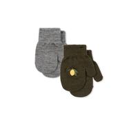 Konges Slojd - Lot de 2 paires de moufles Kombu Green